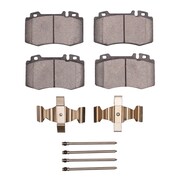 DYNAMIC FRICTION CO 5000 Advanced Brake Pads - Ceramic and Hardware Kit, Long Pad Wear, , Front 1552-0847-03